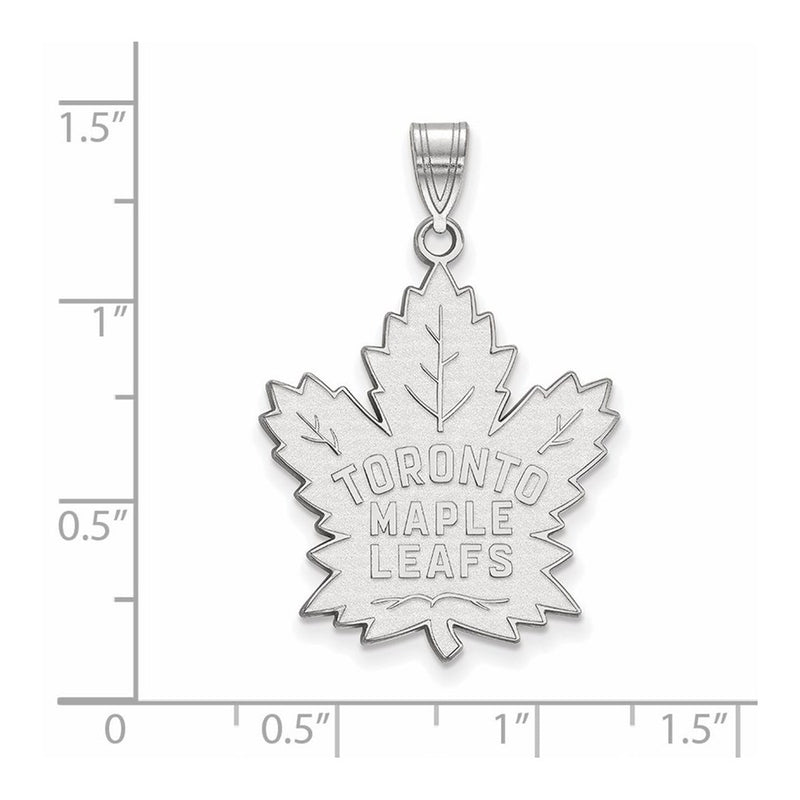 14K White Gold Nhl Logoart Toronto Maple Leafs Extra Large Pendant