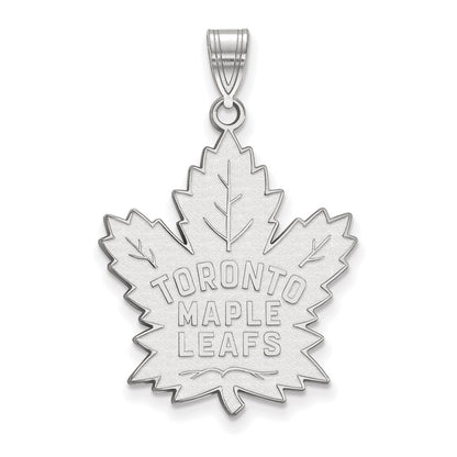 Sterling Silver Rhodium Plated Nhl Logoart Toronto Maple Leafs Extra Large Pendant