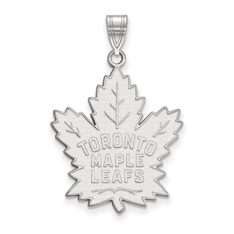 Sterling Silver Rhodium Plated Nhl Logoart Toronto Maple Leafs Extra Large Pendant