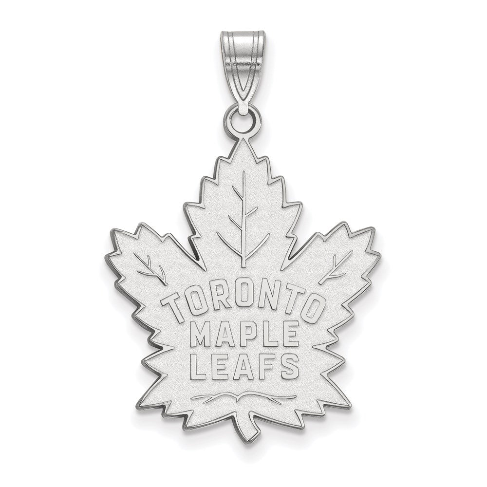 10K White Gold Nhl Logoart Toronto Maple Leafs Extra Large Pendant