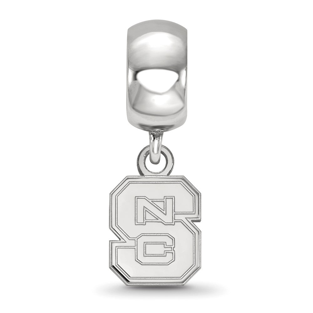 Sterling Silver Rhod-Pltd Logoart North Carolina State U. Xs Dangle Bead