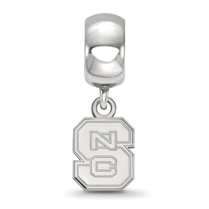 Sterling Silver Rhod-Pltd Logoart North Carolina State U. Xs Dangle Bead