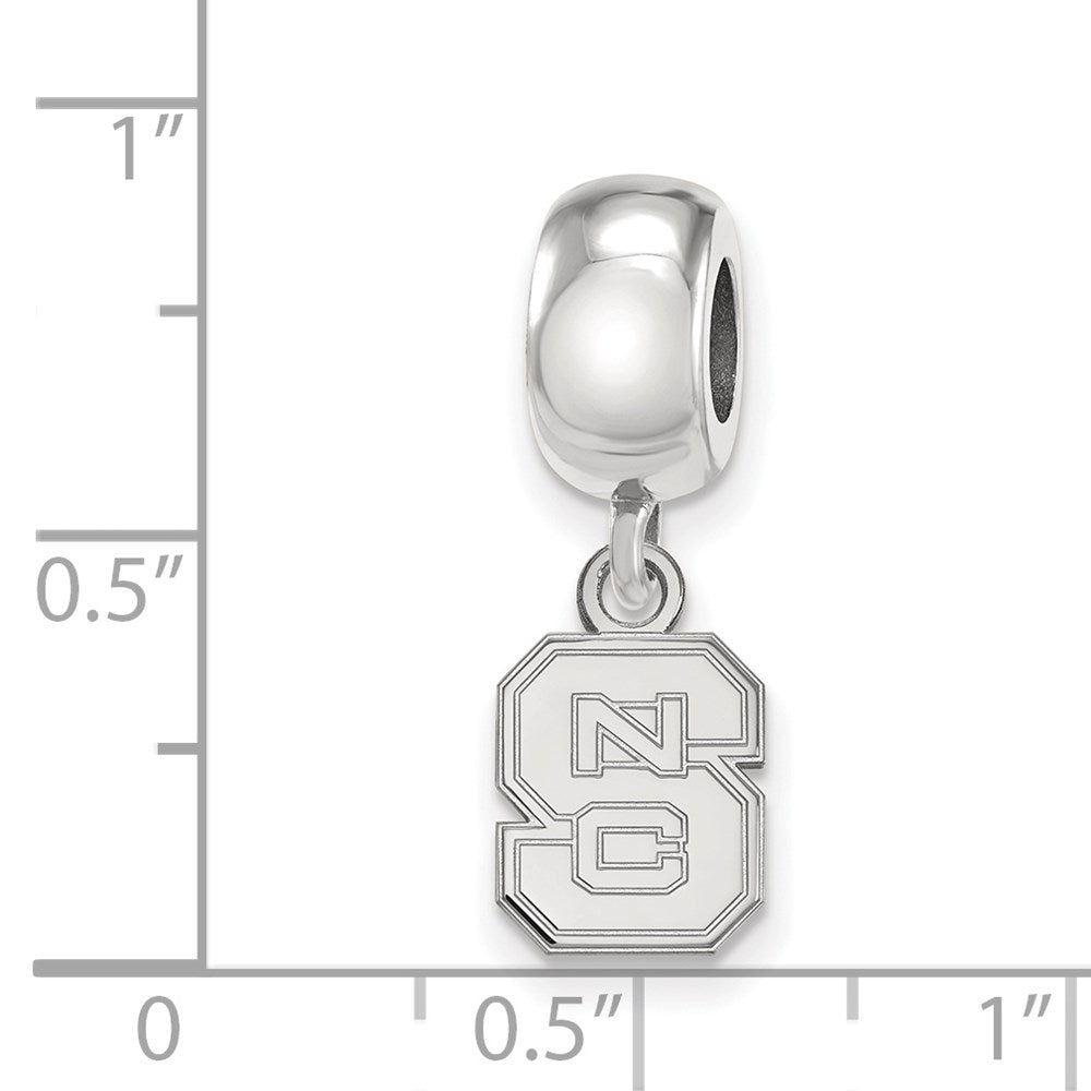 Sterling Silver Rhod-Pltd Logoart North Carolina State U. Xs Dangle Bead
