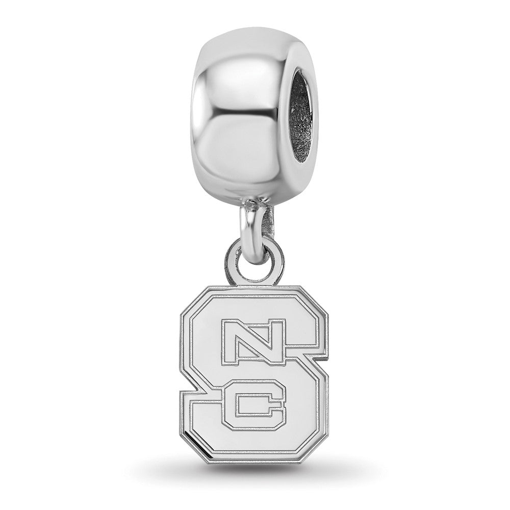 Sterling Silver Rhod-Pltd Logoart North Carolina State U. Xs Dangle Bead