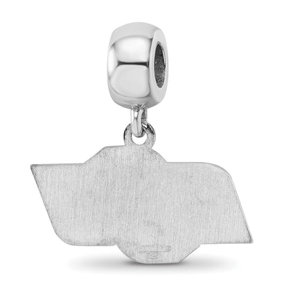 Sterling Silver Rhod-Pltd Logoart Oklahoma State U. Small Dangle Bead