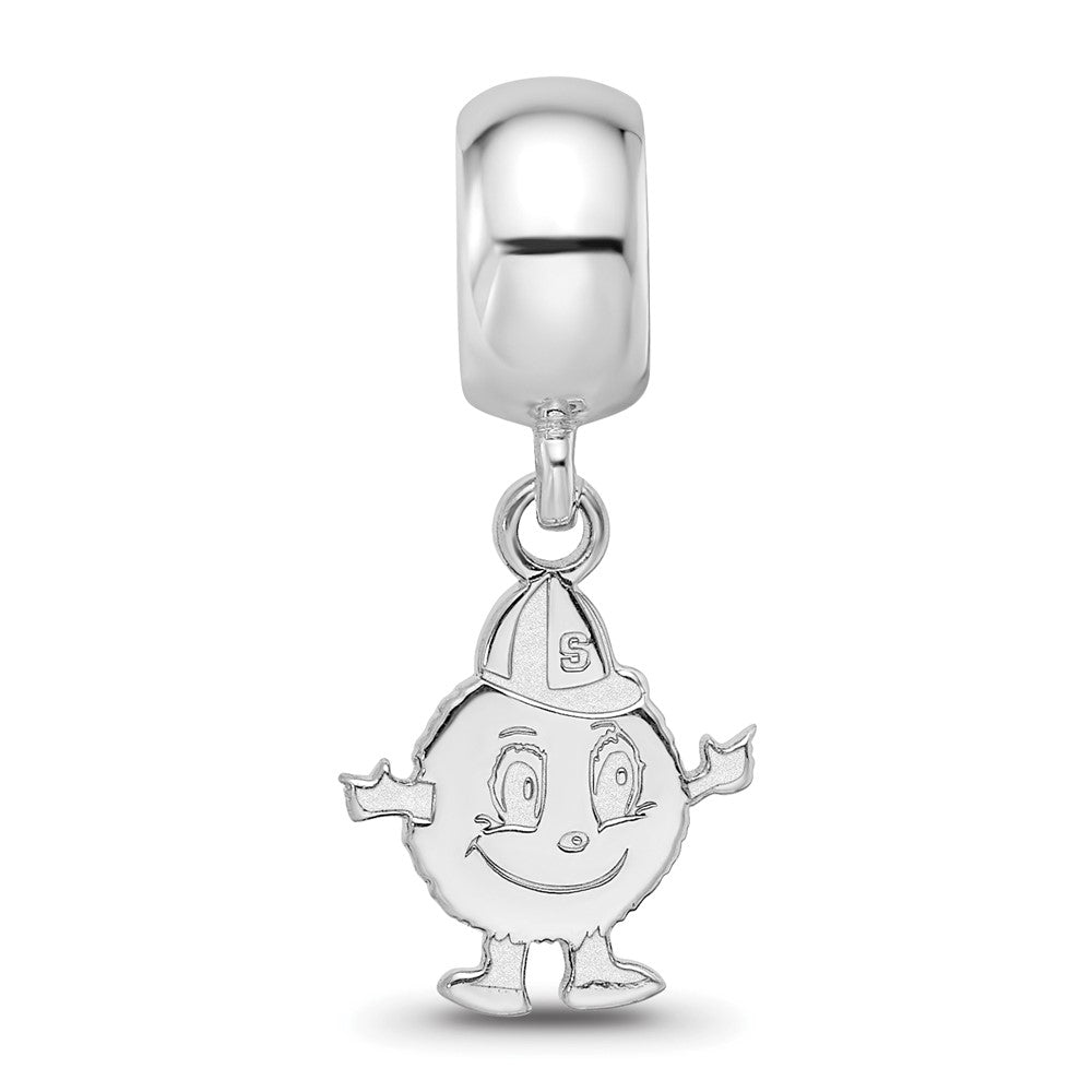 Sterling Silver Rhod-Pltd Logoart Syracuse University Small Dangle Bead