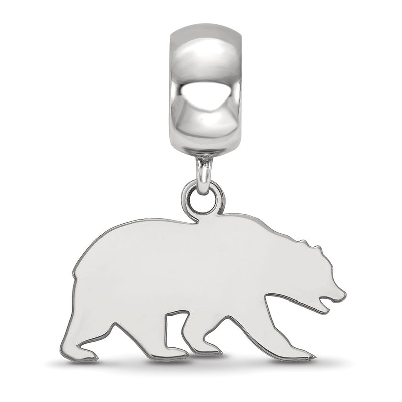 Sterling Silver Rhod-Pltd Logoart U. of Calif. Berkeley Bear Dangle Bead