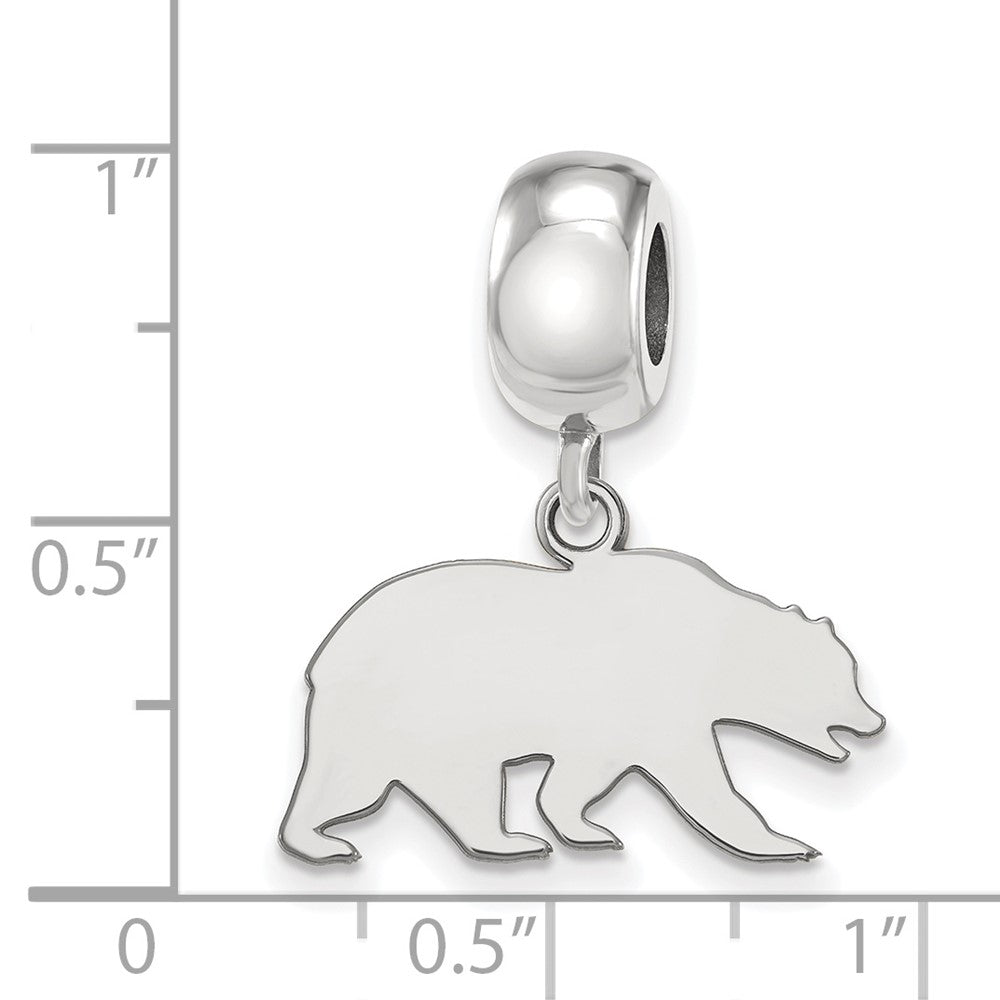 Sterling Silver Rhod-Pltd Logoart U. of Calif. Berkeley Bear Dangle Bead