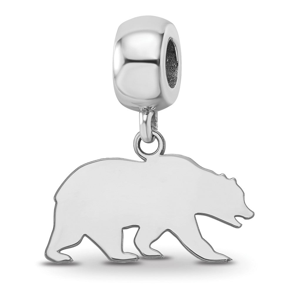 Sterling Silver Rhod-Pltd Logoart U. of Calif. Berkeley Bear Dangle Bead