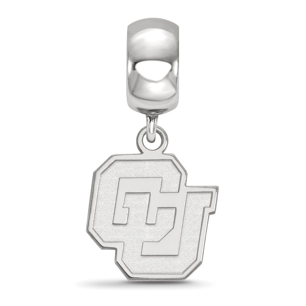 Sterling Silver Rhod-Pltd Logoart U. of Colorado Small Dangle Bead
