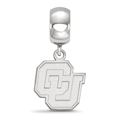 Sterling Silver Rhod-Pltd Logoart U. of Colorado Small Dangle Bead