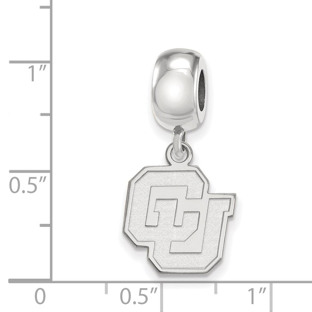 Sterling Silver Rhod-Pltd Logoart U. of Colorado Small Dangle Bead