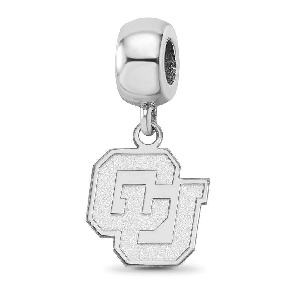 Sterling Silver Rhod-Pltd Logoart U. of Colorado Small Dangle Bead