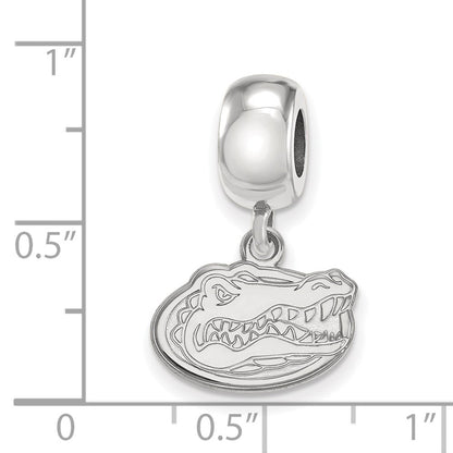 Sterling Silver Rhod-Pltd Logoart U. of Florida Gator Xs Dangle Bead