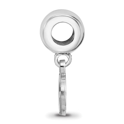 Sterling Silver Rhod-Pltd Logoart University of Georgia Xs Dangle Bead