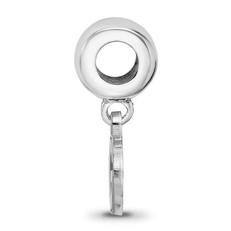 Sterling Silver Rhod-Pltd Logoart University of Georgia Xs Dangle Bead