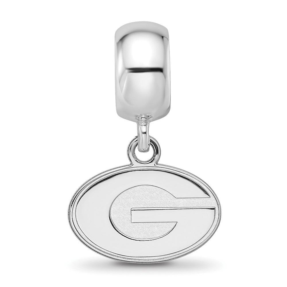 Sterling Silver Rhod-Pltd Logoart University of Georgia Xs Dangle Bead