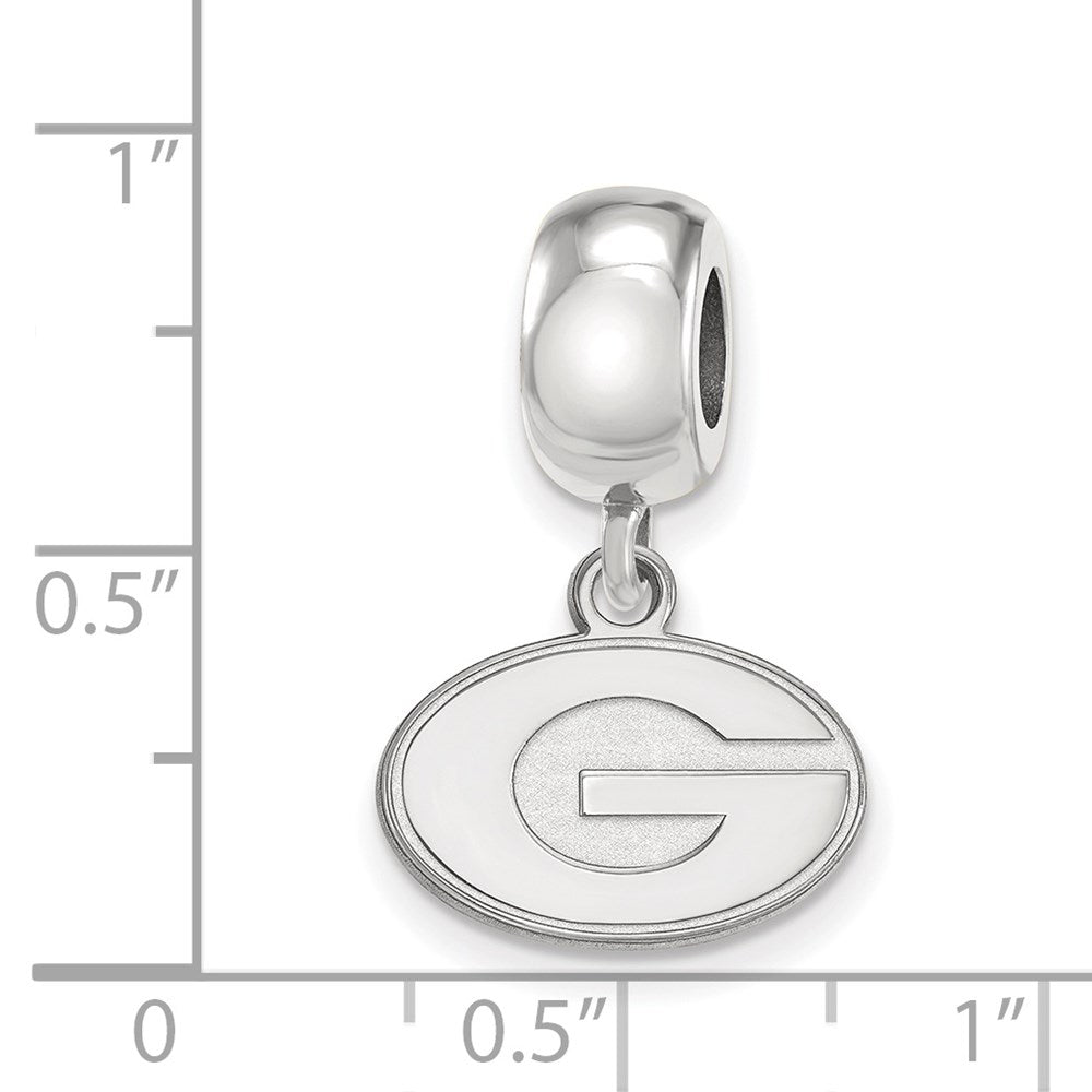 Sterling Silver Rhod-Pltd Logoart University of Georgia Xs Dangle Bead