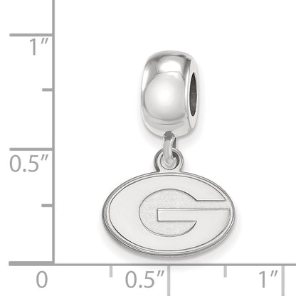 Sterling Silver Rhod-Pltd Logoart University of Georgia Xs Dangle Bead