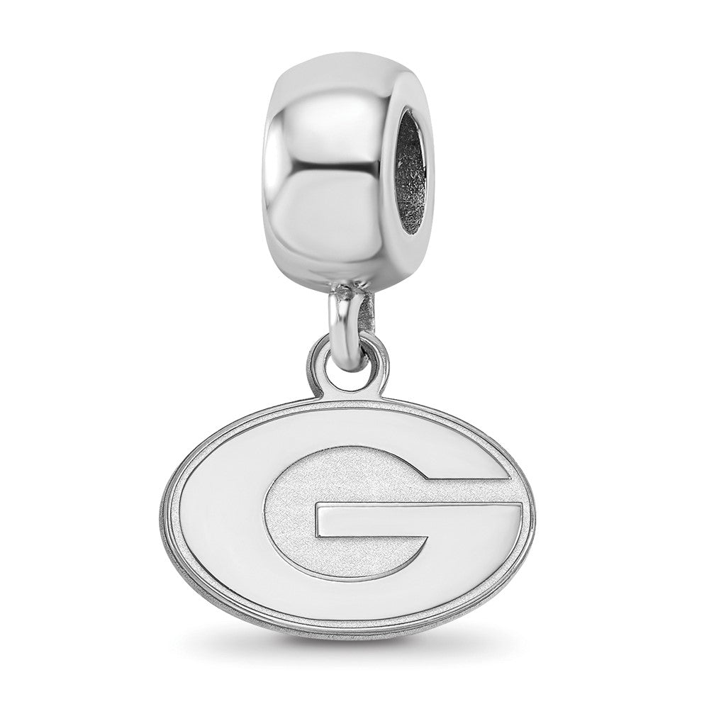 Sterling Silver Rhod-Pltd Logoart University of Georgia Xs Dangle Bead
