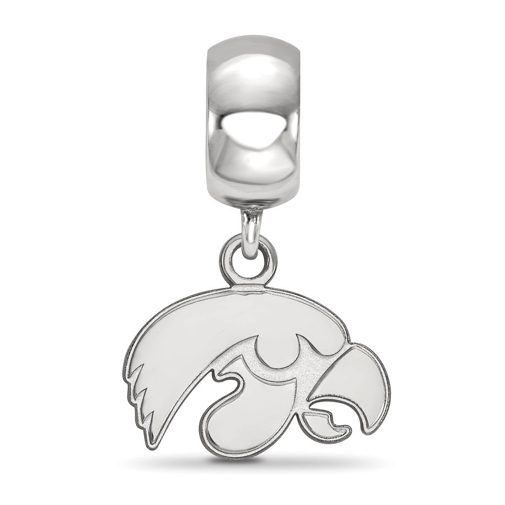 Sterling Silver Rhod-Pltd Logoart University of Iowa Xs Dangle Bead