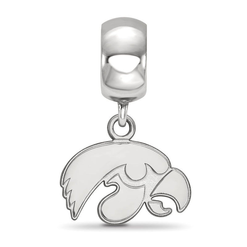 Sterling Silver Rhod-Pltd Logoart University of Iowa Xs Dangle Bead