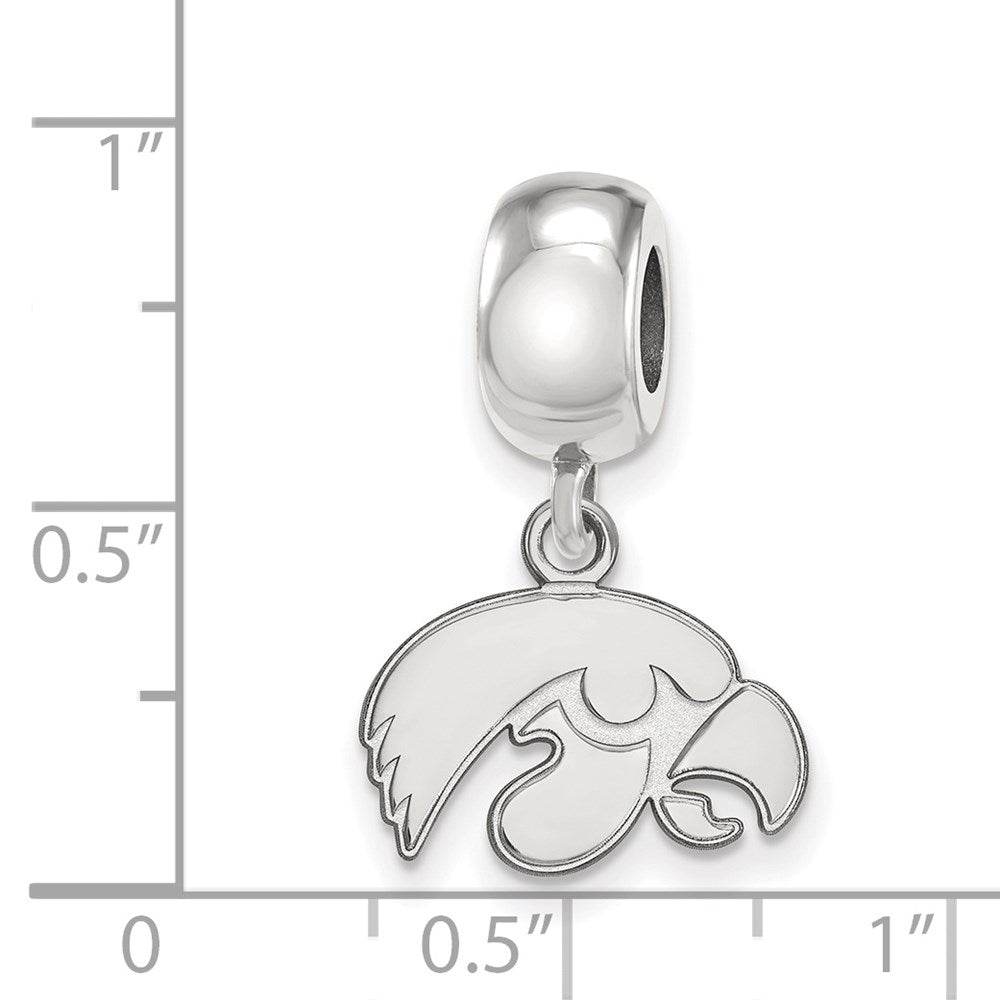 Sterling Silver Rhod-Pltd Logoart University of Iowa Xs Dangle Bead