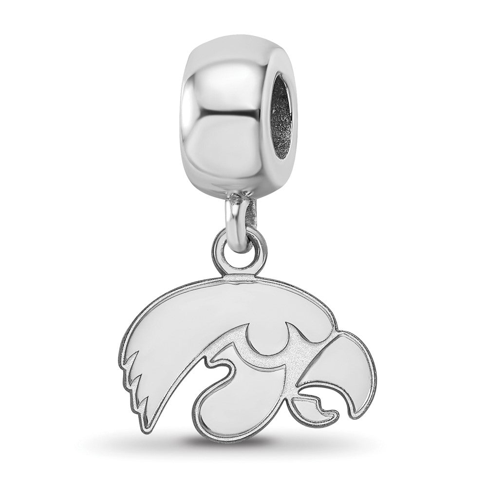 Sterling Silver Rhod-Pltd Logoart University of Iowa Xs Dangle Bead