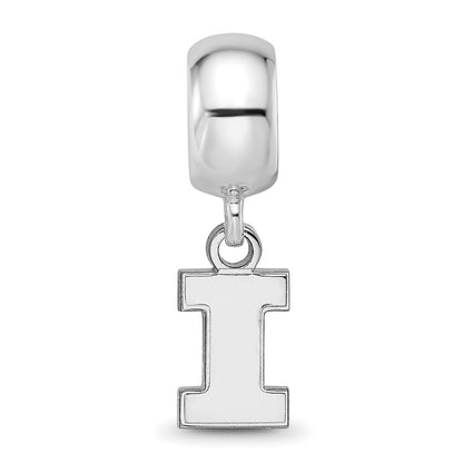 Sterling Silver Rhod-Pltd Logoart University of Illinois Xs Dangle Bead