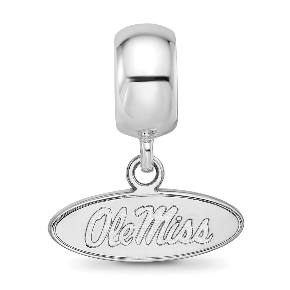 Sterling Silver Rhod-Pltd Logoart U. of Mississippi Xs Dangle Bead