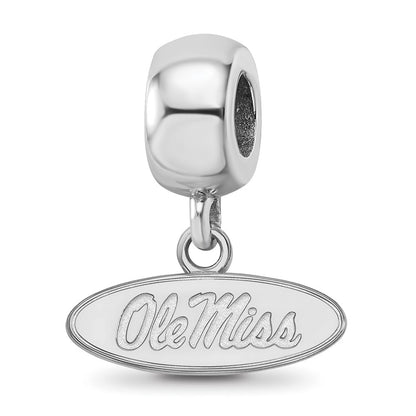 Sterling Silver Rhod-Pltd Logoart U. of Mississippi Xs Dangle Bead