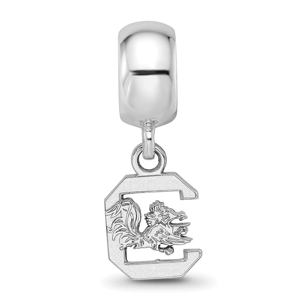 Sterling Silver Rhod-Pltd Logoart U. of South Carolina Xs Dangle Bead