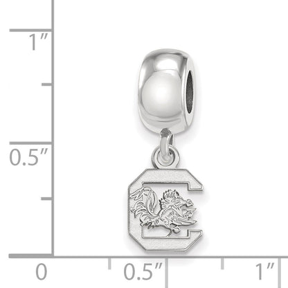 Sterling Silver Rhod-Pltd Logoart U. of South Carolina Xs Dangle Bead