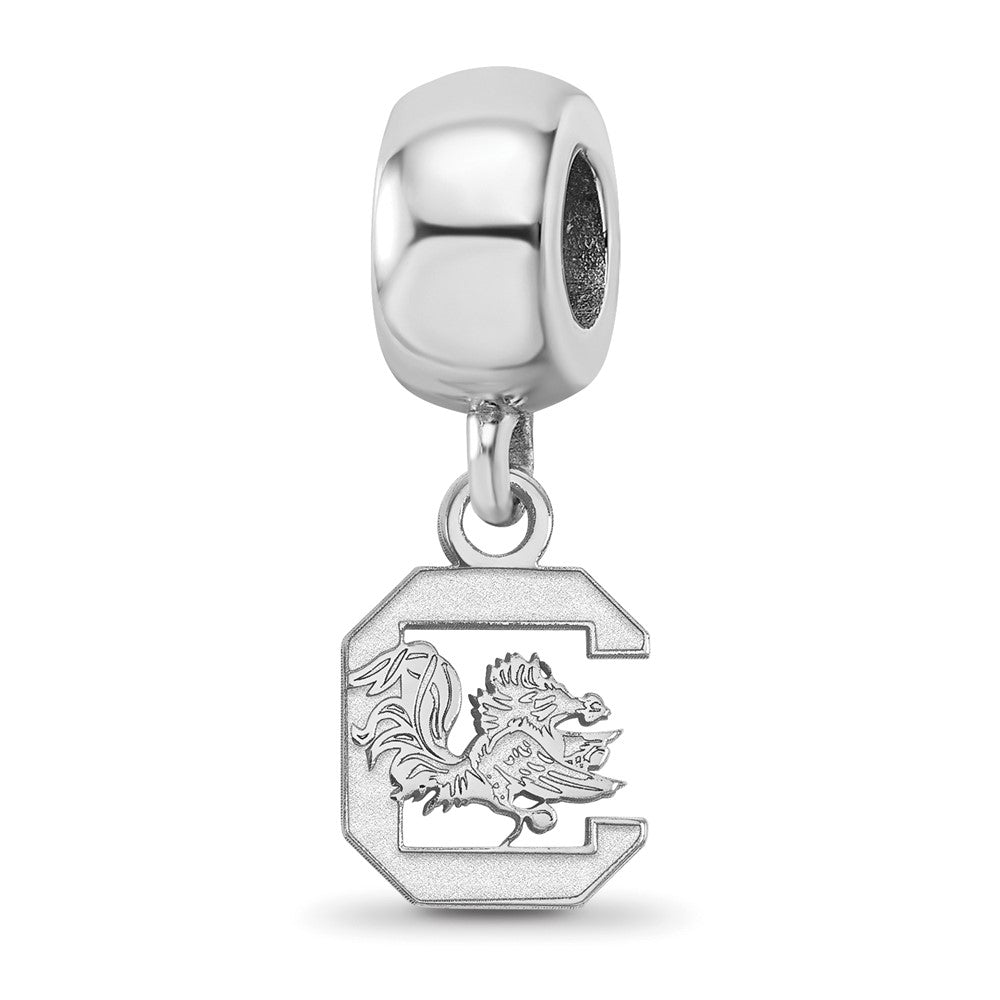 Sterling Silver Rhod-Pltd Logoart U. of South Carolina Xs Dangle Bead