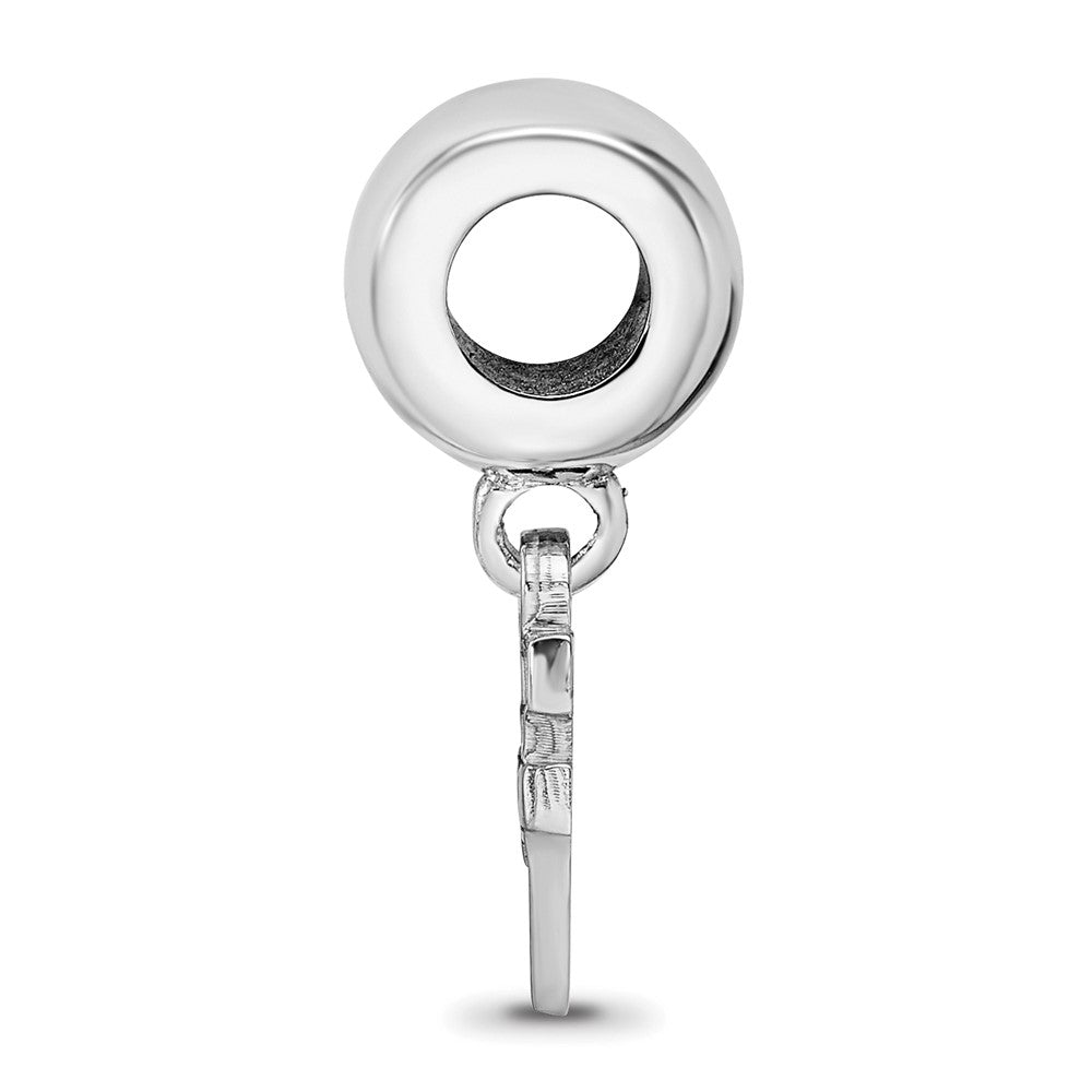 Sterling Silver Rhod-Pltd Logoart University of Virginia Xs Dangle Bead