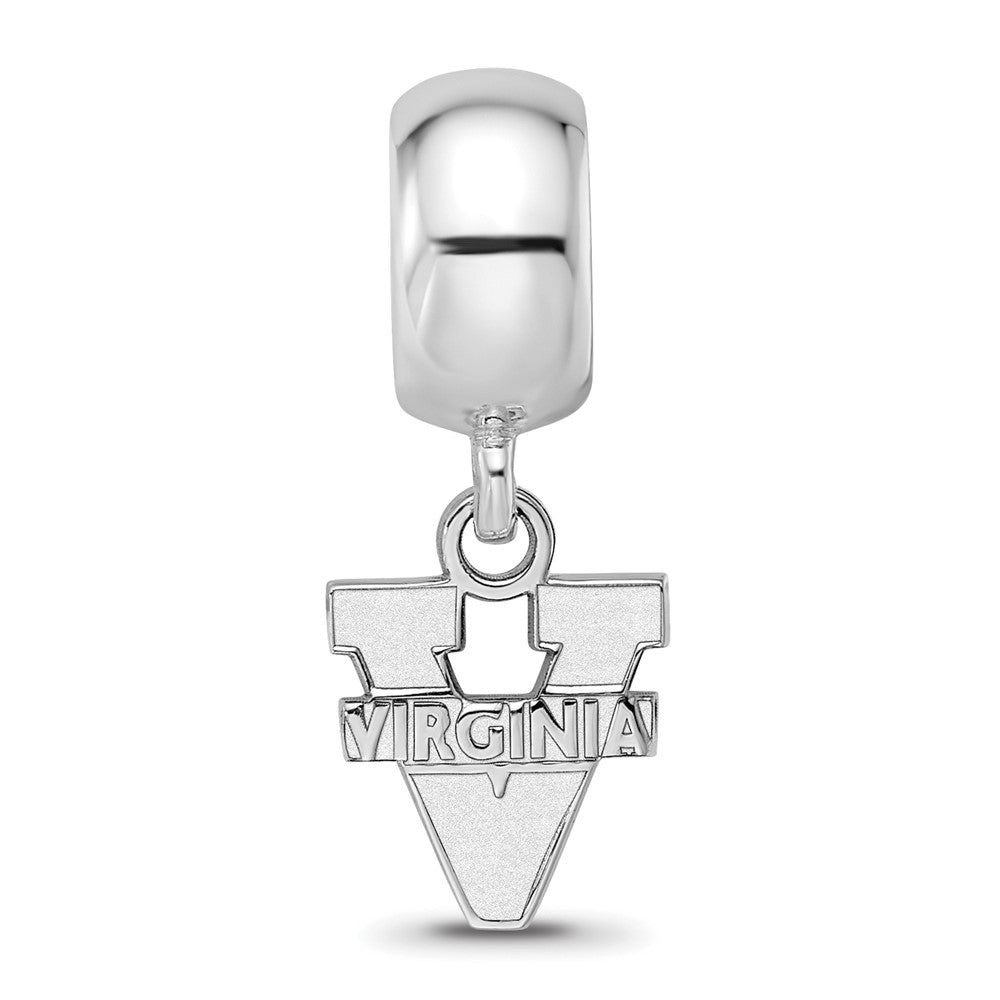 Sterling Silver Rhod-Pltd Logoart University of Virginia Xs Dangle Bead