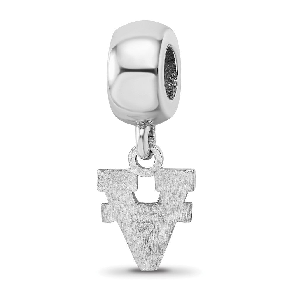 Sterling Silver Rhod-Pltd Logoart University of Virginia Xs Dangle Bead