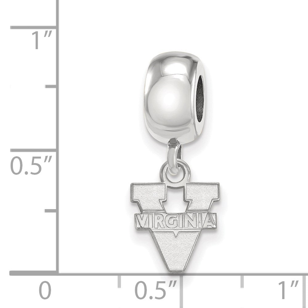 Sterling Silver Rhod-Pltd Logoart University of Virginia Xs Dangle Bead