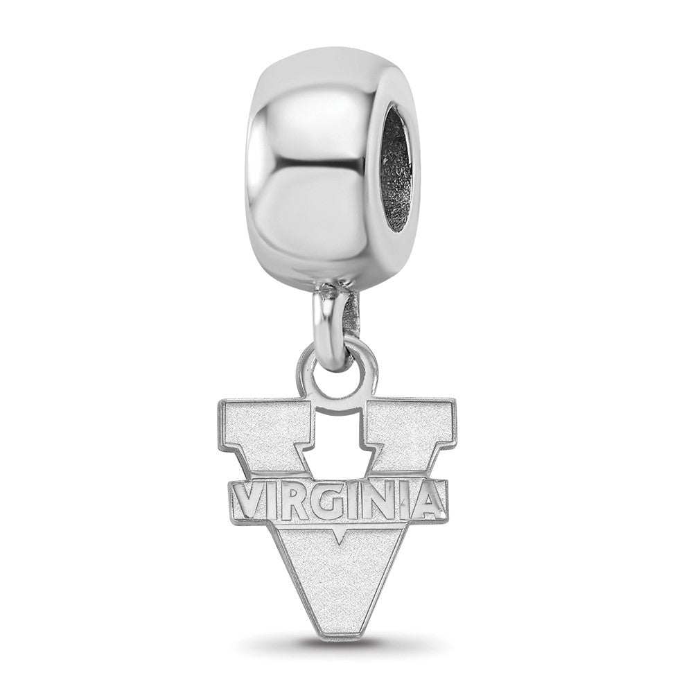 Sterling Silver Rhod-Pltd Logoart University of Virginia Xs Dangle Bead