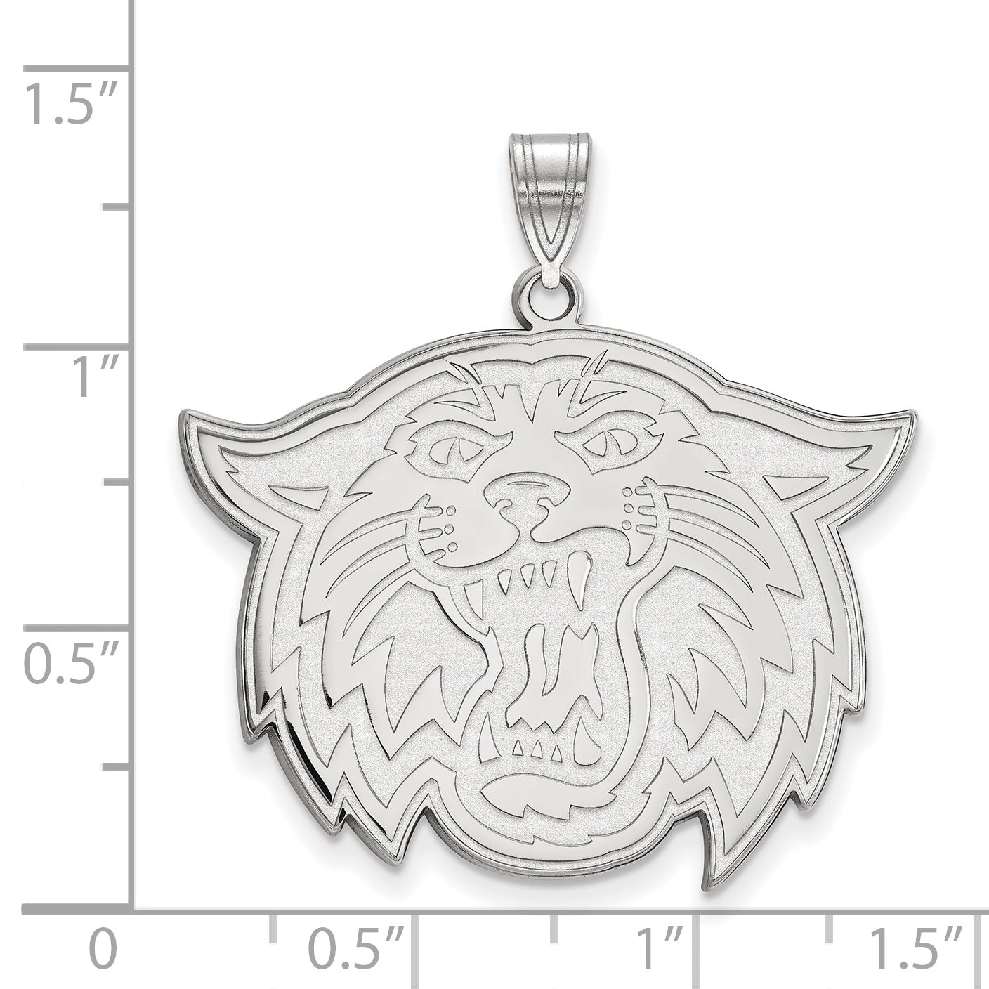10K White Gold Logoart Villanova University Wildcat Extra Large Pendant