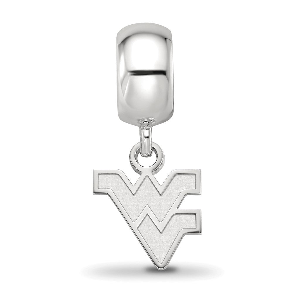 Sterling Silver Rhod-Pltd Logoart West Virginia Univ. Xs Dangle Bead