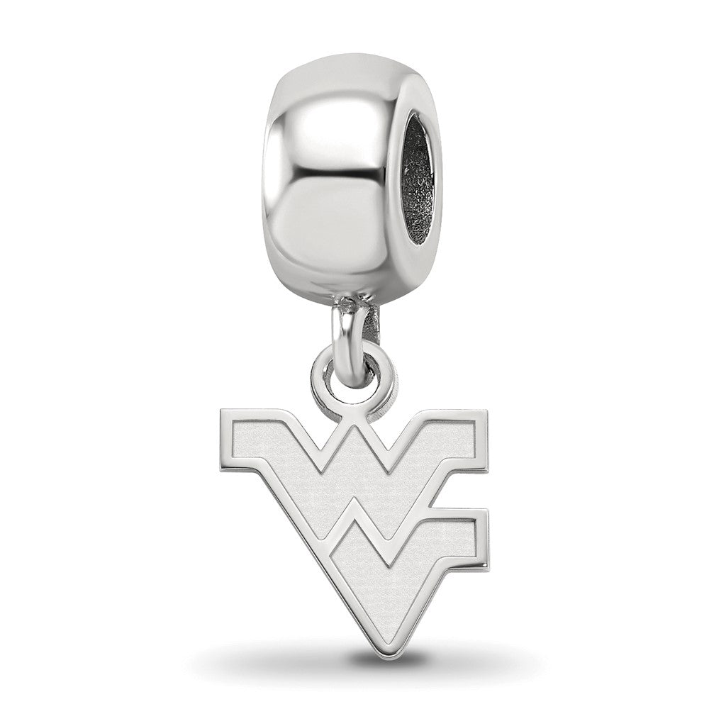 Sterling Silver Rhod-Pltd Logoart West Virginia Univ. Xs Dangle Bead