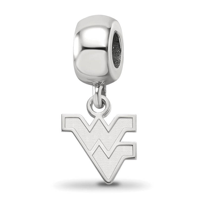Sterling Silver Rhod-Pltd Logoart West Virginia Univ. Xs Dangle Bead