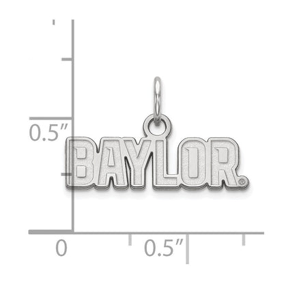 10K White Gold Logoart Baylor University Extra Small Pendant