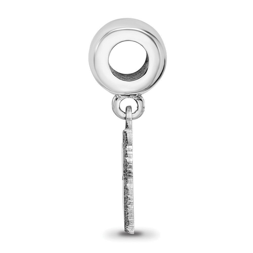 Sterling Silver Rhod-Pltd Logoart Clemson University Sm Dangle Bead
