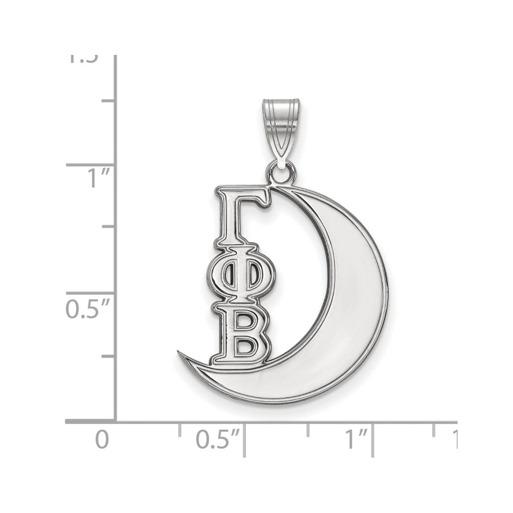 Sterling Silver Rhodium Plated Logoart Gamma Phi Beta Sorority Symbol Medium Pendant