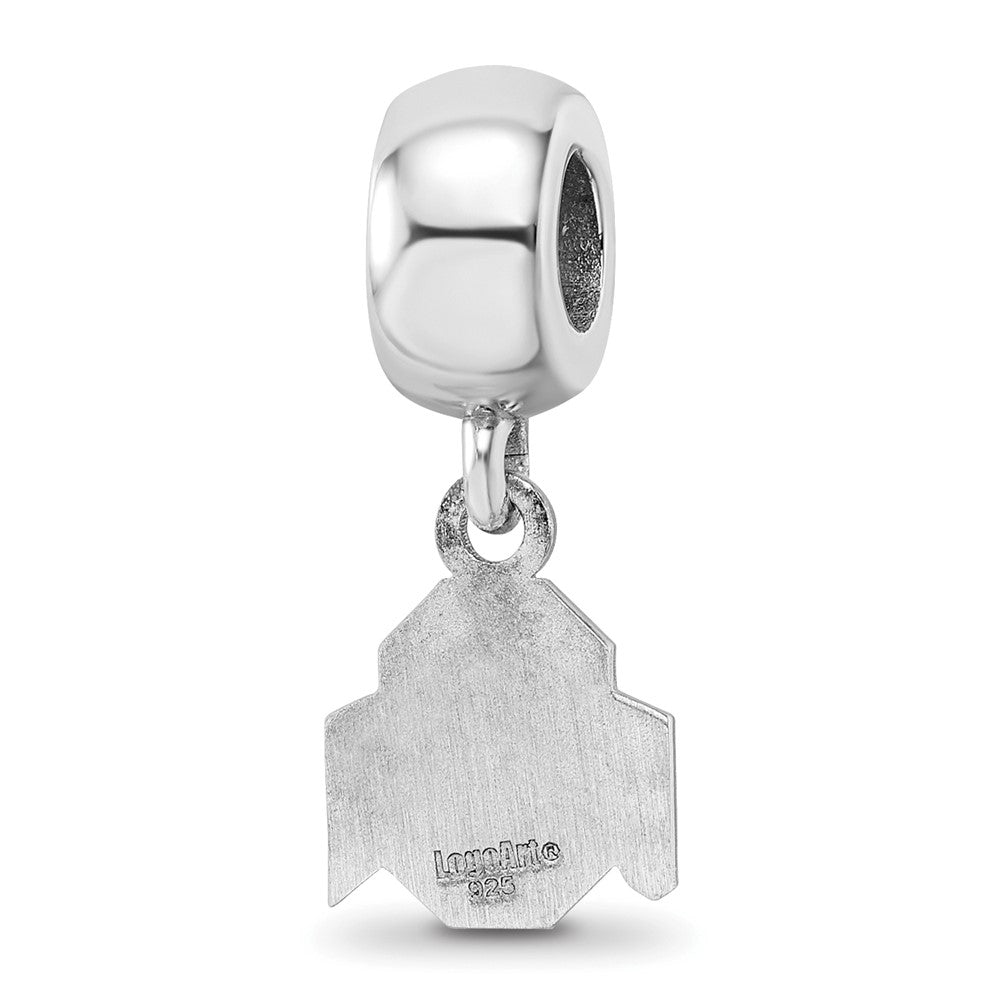 Sterling Silver Rhod-Pltd Logoart Ohio State University Xs Dangle Bead