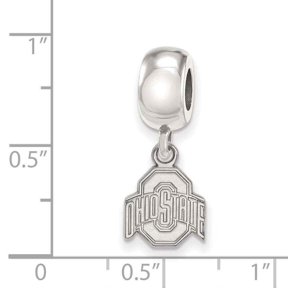 Sterling Silver Rhod-Pltd Logoart Ohio State University Xs Dangle Bead