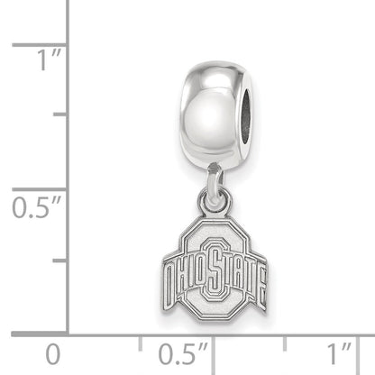 Sterling Silver Rhod-Pltd Logoart Ohio State University Xs Dangle Bead