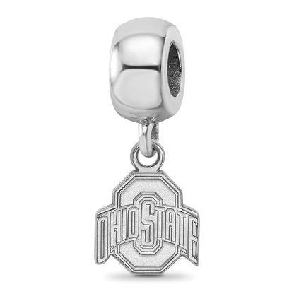 Sterling Silver Rhod-Pltd Logoart Ohio State University Xs Dangle Bead